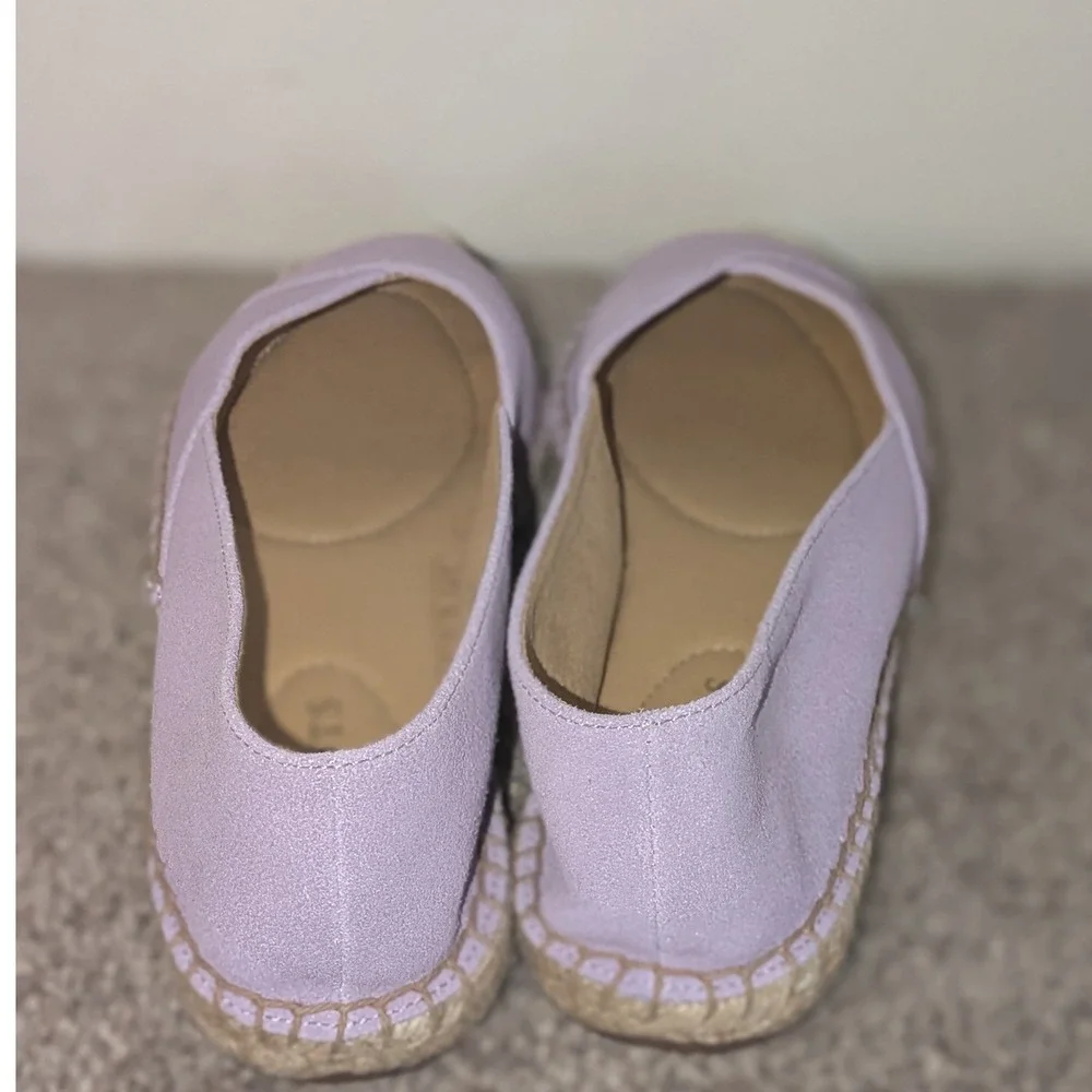 Talbots Womens‎ Lavender Purple Suede Leather Espadrille Flats Shoes Size 7 NWOT